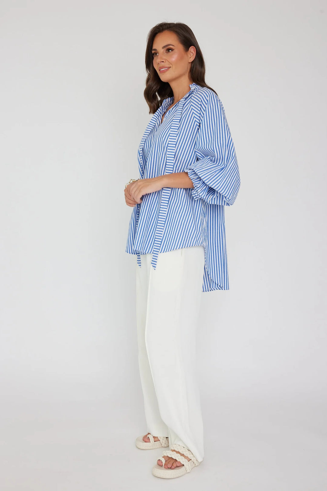 Alexandra Danill Blouse Blue Stripe