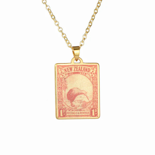 KIWI STAMP NECKLACE