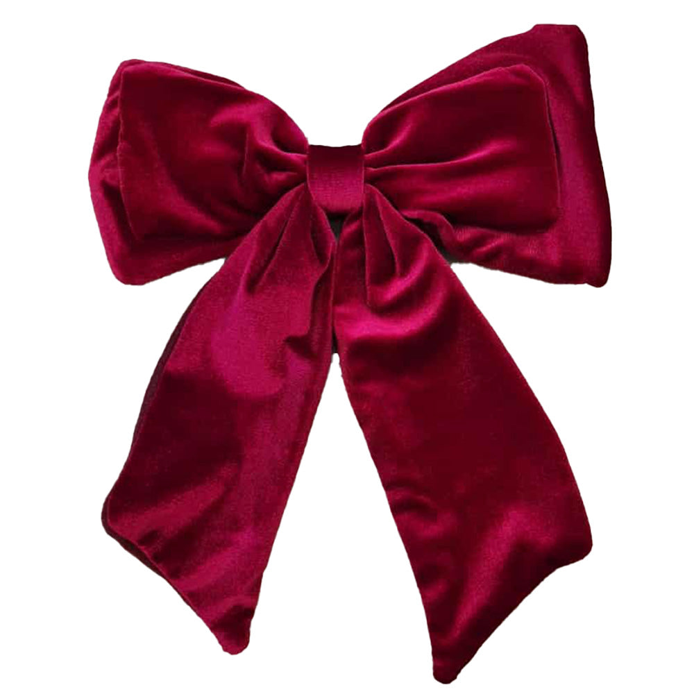 50cm Burgundy Velvet Hanging Bow