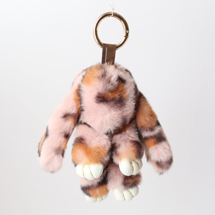 Pink Leopard Bunny Keyring