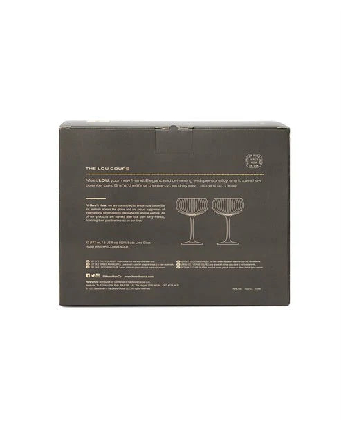 Smoke Lou Coupe Cocktail Glasses Set of 2