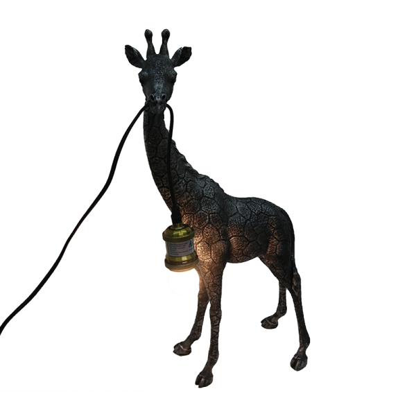 BLACK GIRAFFE LAMP