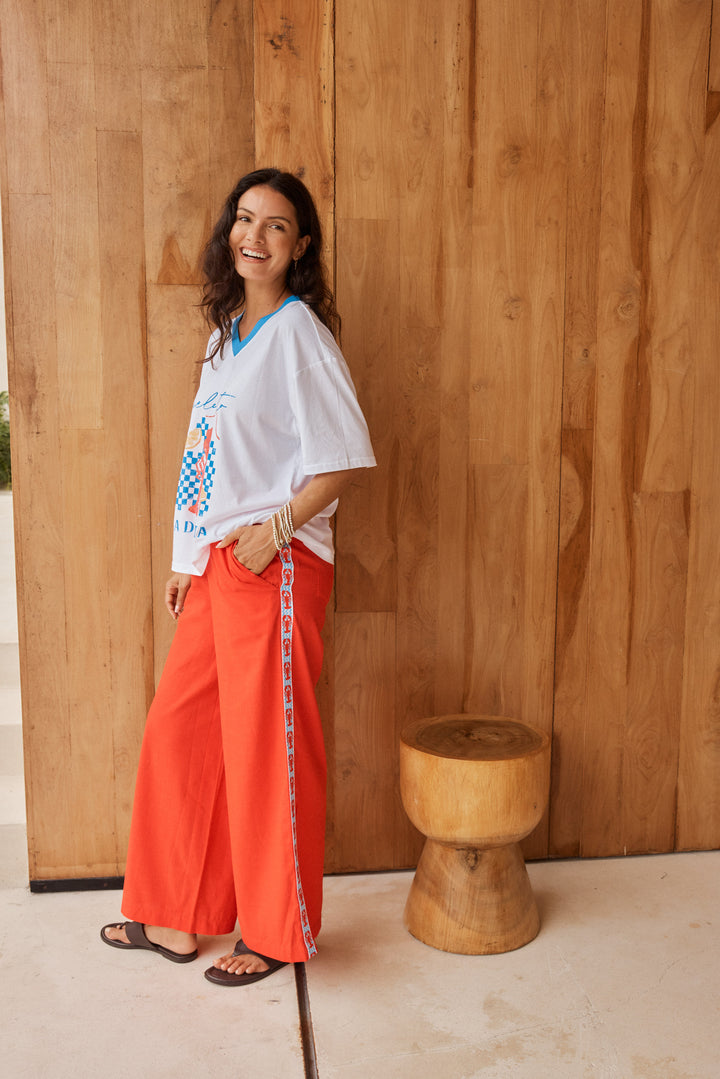 Betty Basics Red Sable Wide Leg Pant - RAPT ONLINE