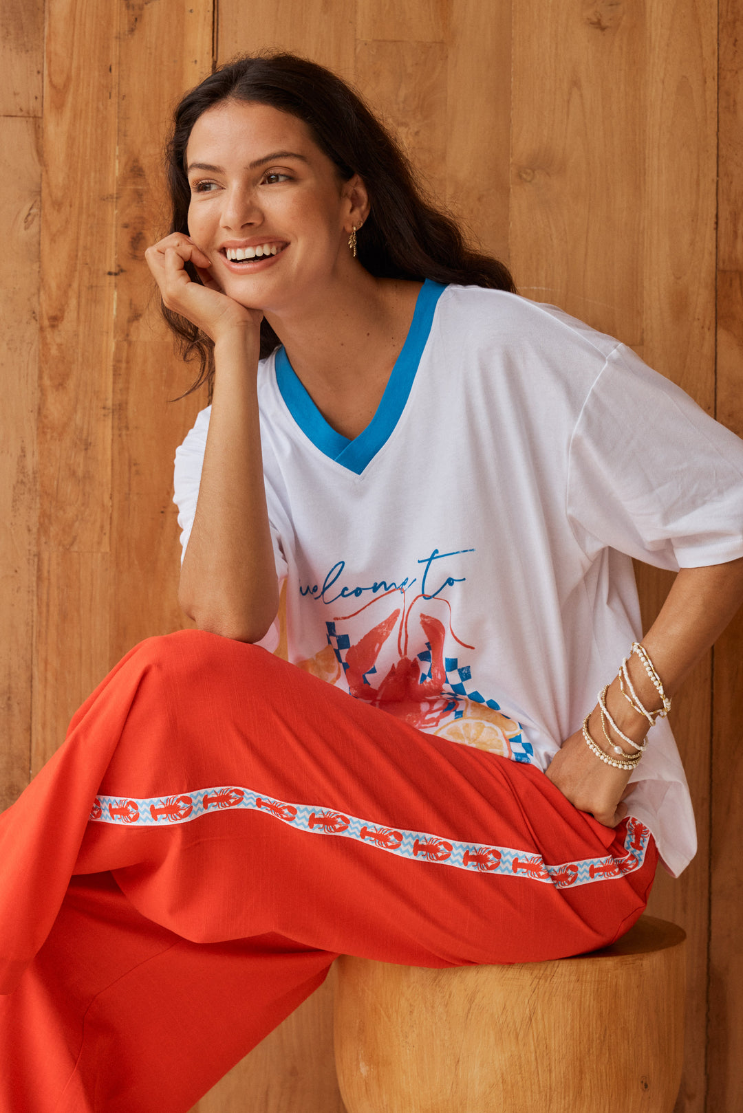Betty Basics Red Sable Wide Leg Pant - RAPT ONLINE