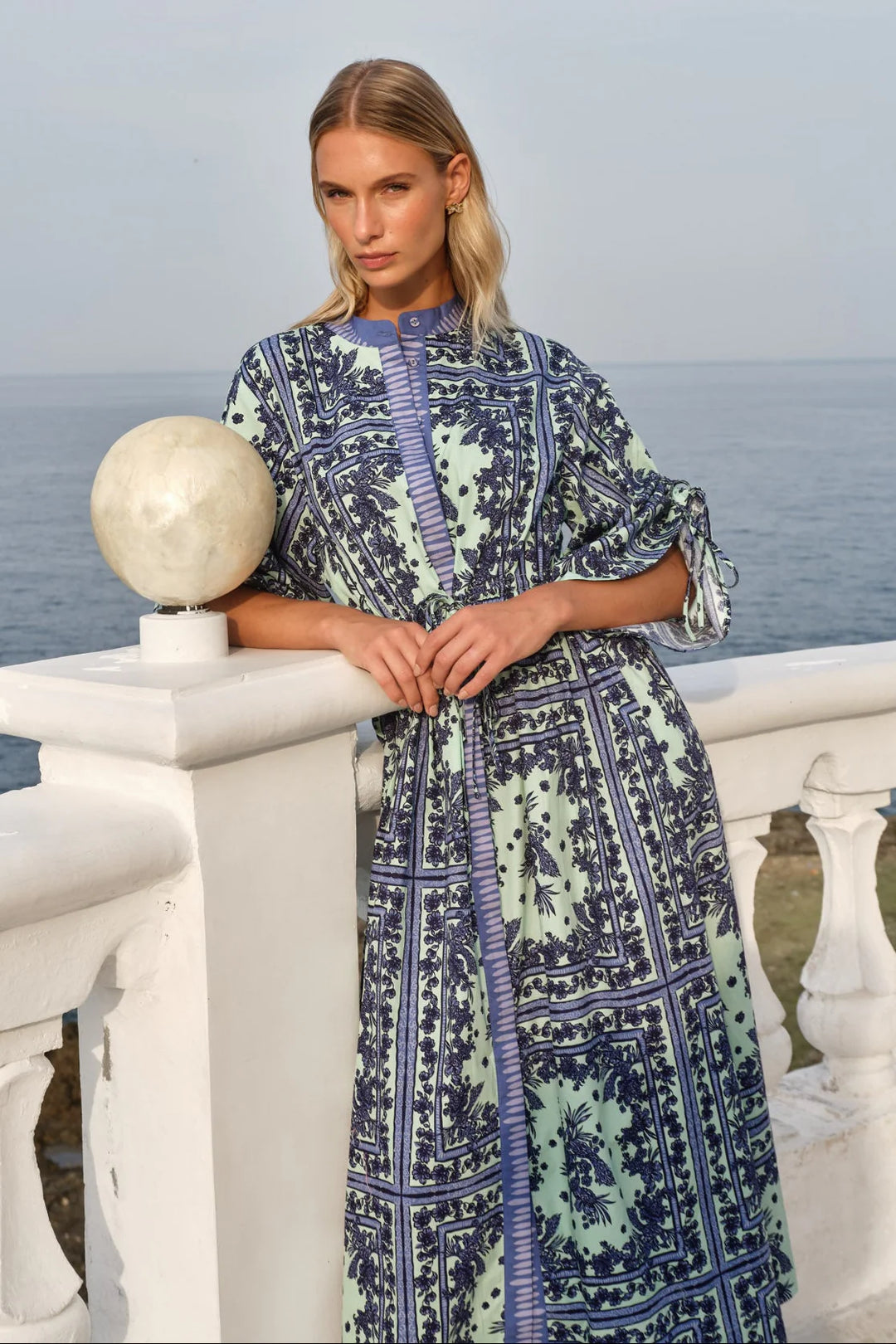 Fate & Becker Mint & Navy Domininca Dress