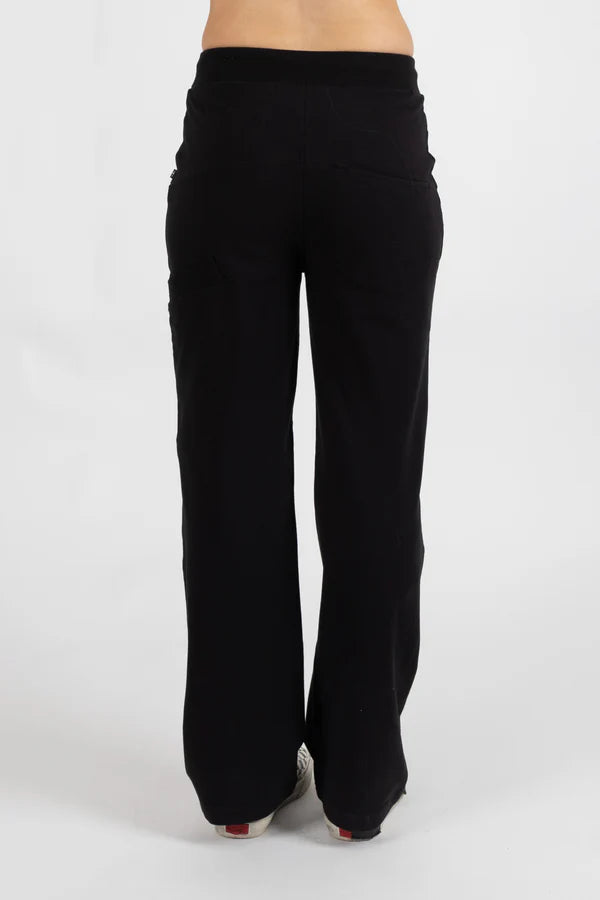 Federation Black/Gold Loose Leg Escape Trackpants