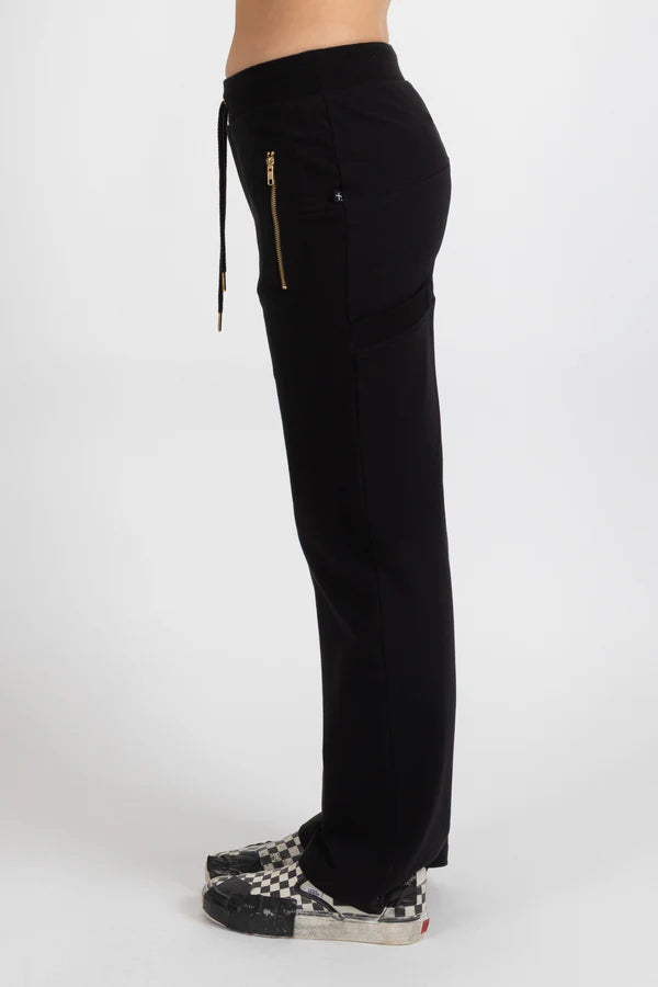 Federation Black/Gold Loose Leg Escape Trackpants