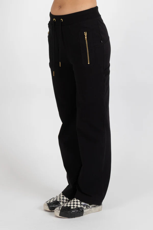 Federation Black/Gold Loose Leg Escape Trackpants