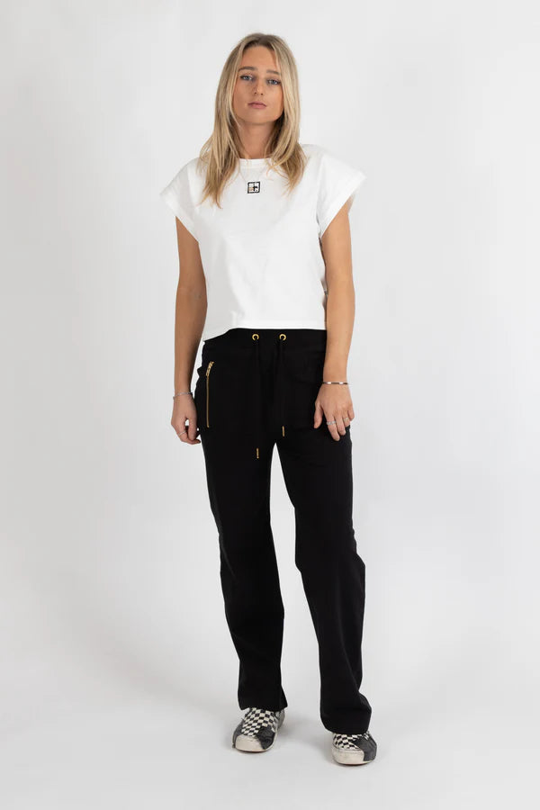 Federation Black/Gold Loose Leg Escape Trackpants