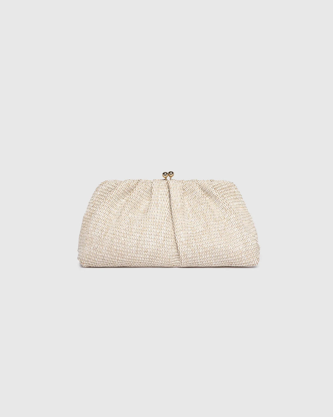 Louenhide Goldie Raffia Clutch Bag