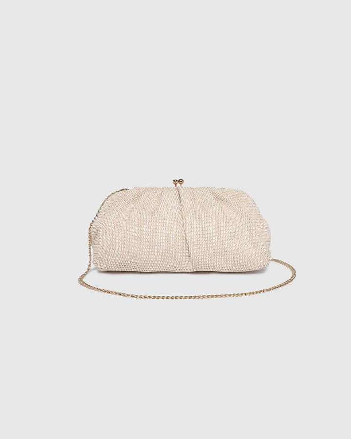Louenhide Goldie Raffia Clutch Bag