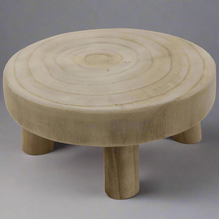 WOOD ROUND PEDESTAL