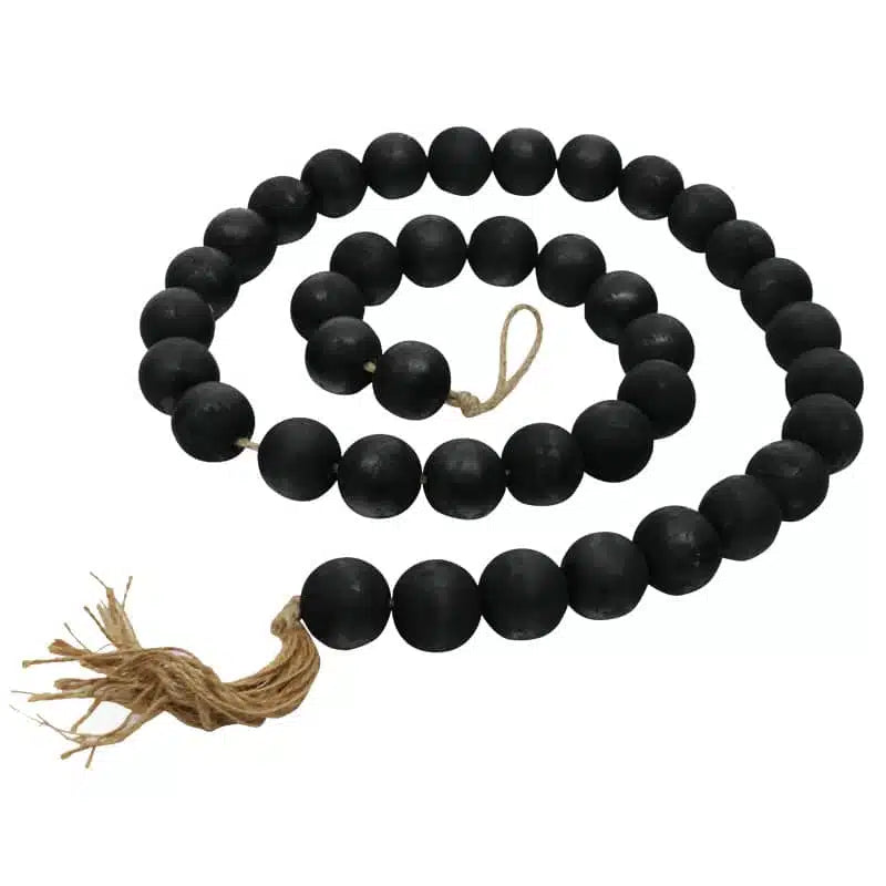 Le Forge 150cm Black Wood Bead Decor