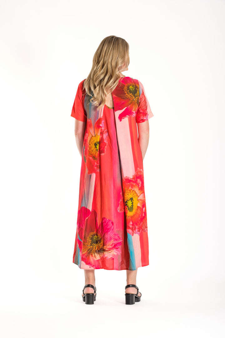Deeanne Hobbs Vibrant Poppies Menaka Dress