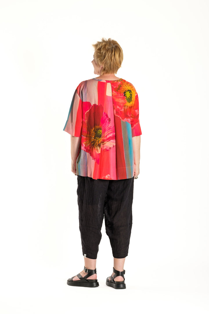 Deeanne Hobbs Vibrant Poppies Zefer Top