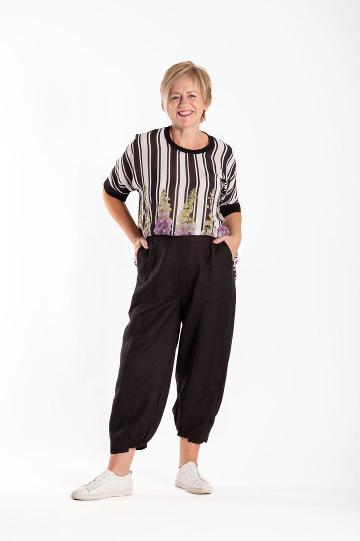 Jellicoe Foxglove Stripe Relaxed Tee