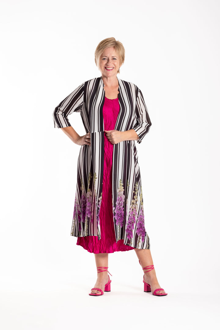 Jellicoe Foxglove Stripe Duster Coat