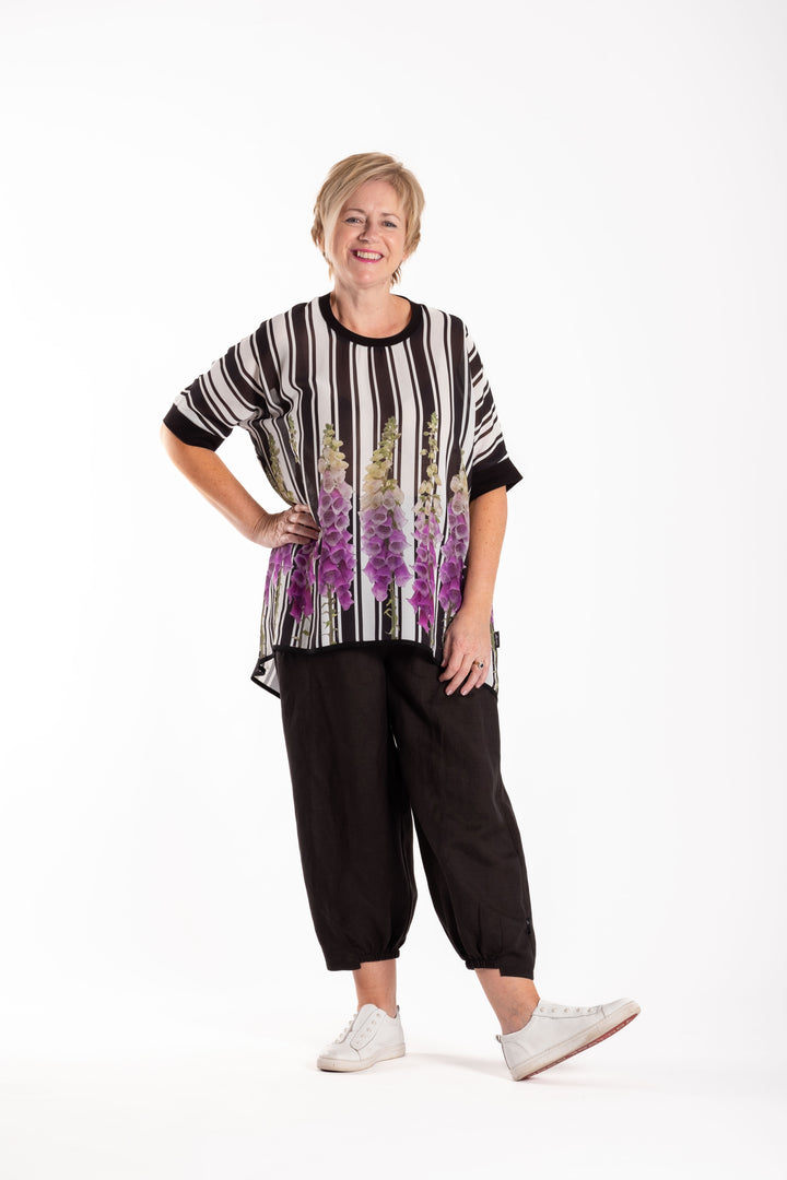 Jellicoe Foxglove Stripe Relaxed Tee