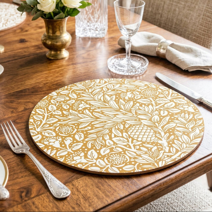 Wolfkamp &amp; Stone Kauri &amp; Ramarama Ochre Round Placemat