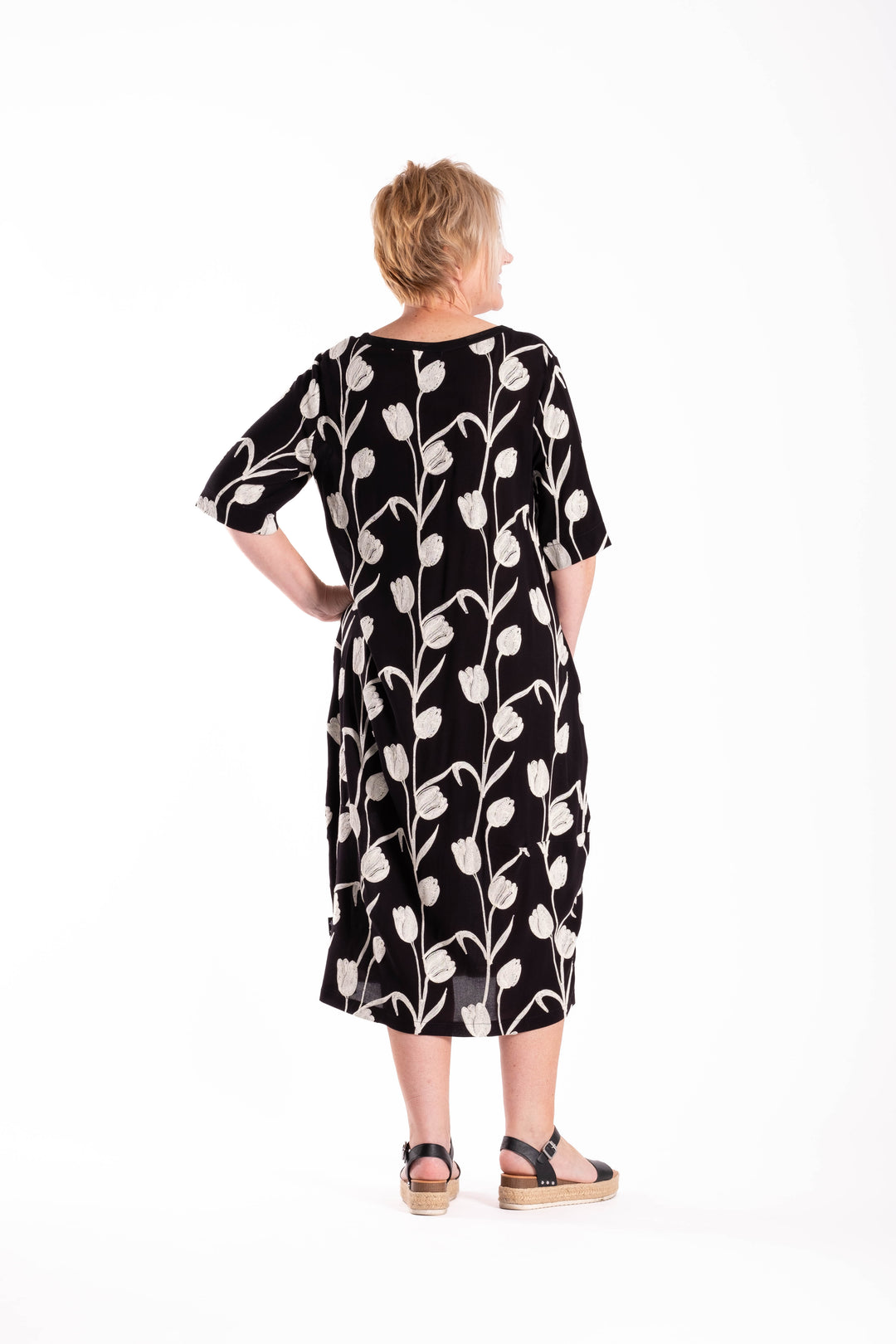 Jellicoe Sandy Embroidered Tulips Dress