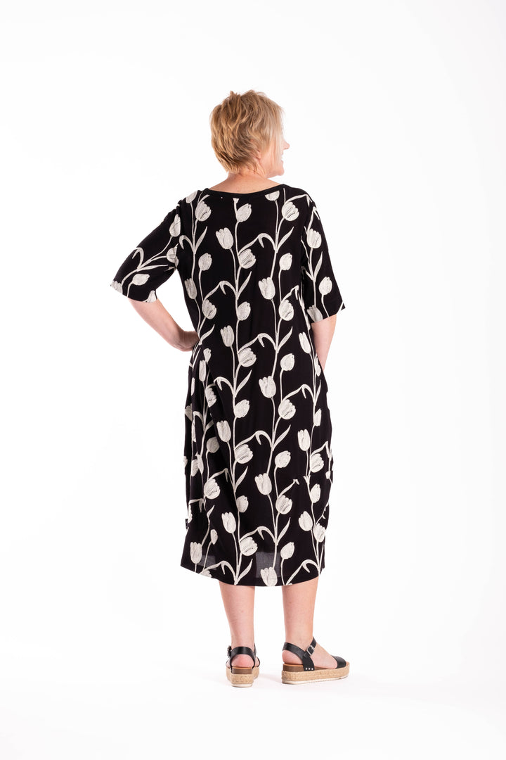 Jellicoe Sandy Embroidered Tulips Dress