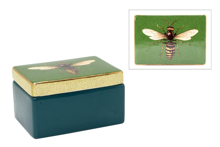 Green Bee Trinket Box
