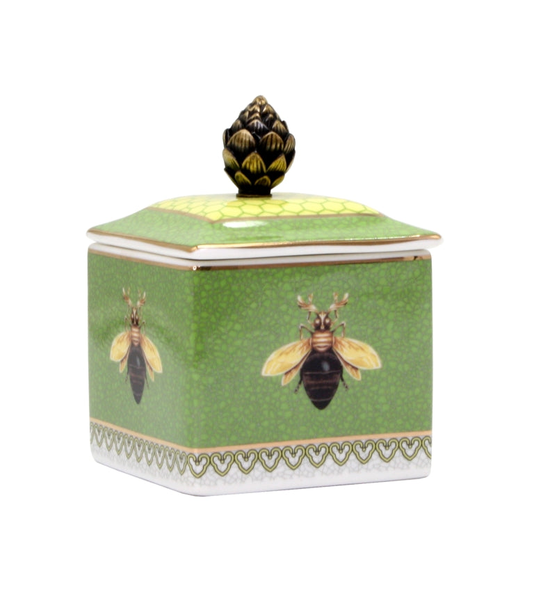 Luxury Green Bee Trinket Box