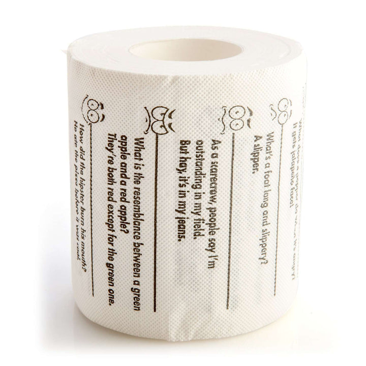 Crap Jokes Funny Toilet Paper roll printed with jokes - RAPT ONLINE