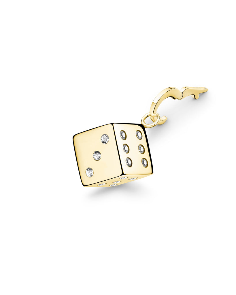 GOLD LUCKY SYMBOL DICE CHARM - RAPT ONLINE