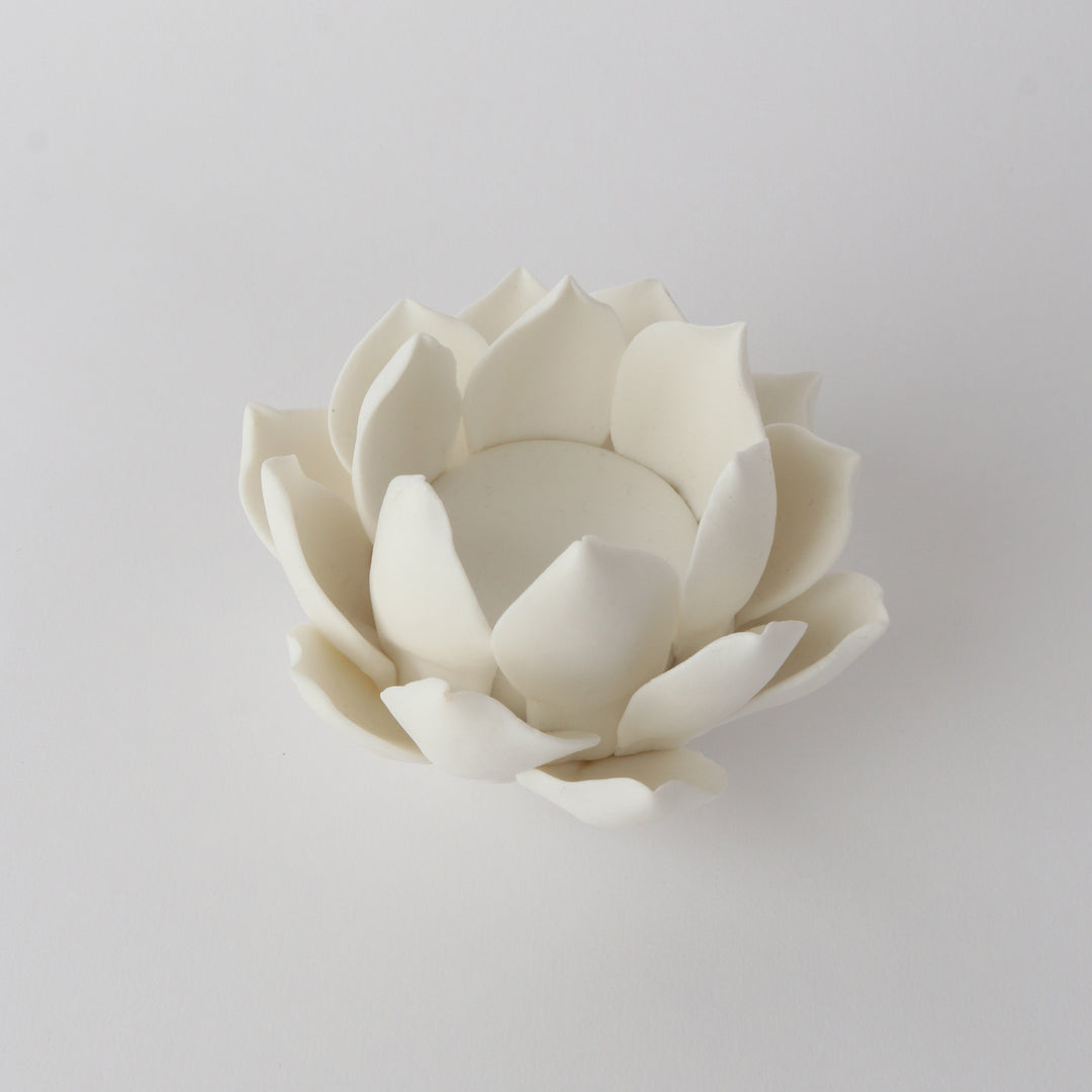 Le Forge Porcelain Lotus Tealight Holder