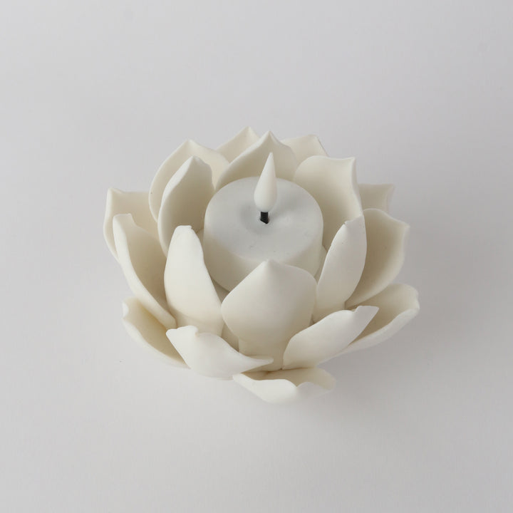 Le Forge Porcelain Lotus Tealight Holder