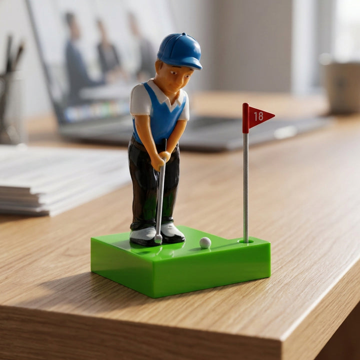 Solar-Powered Moving Golfer on a desk - RAPT ONLINE