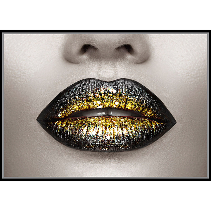 GOLD LIPS CANVAS