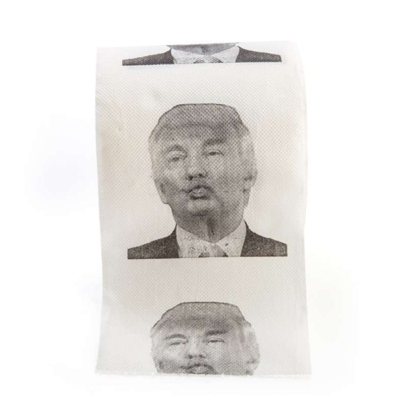 President Dump Toilet Paper, kissing face print close-up - RAPT ONLINE