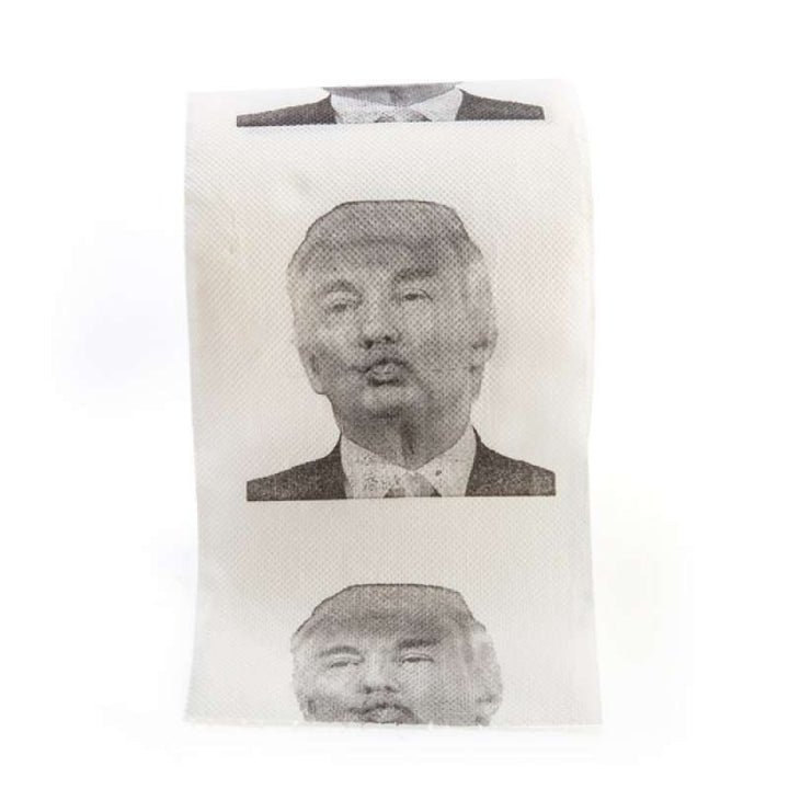 President Dump Toilet Paper, kissing face print close-up - RAPT ONLINE
