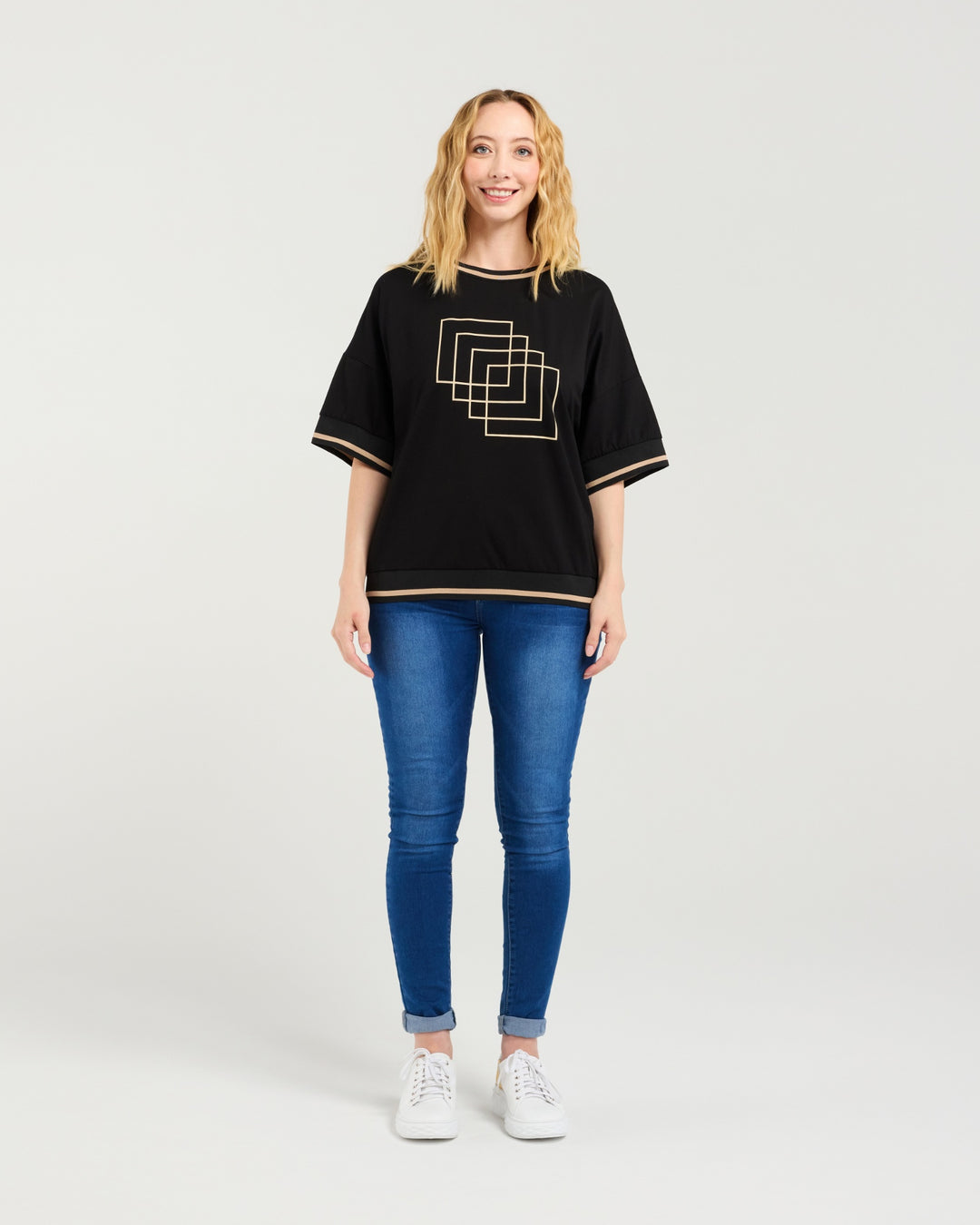Seduce Black Gemma Tee Top