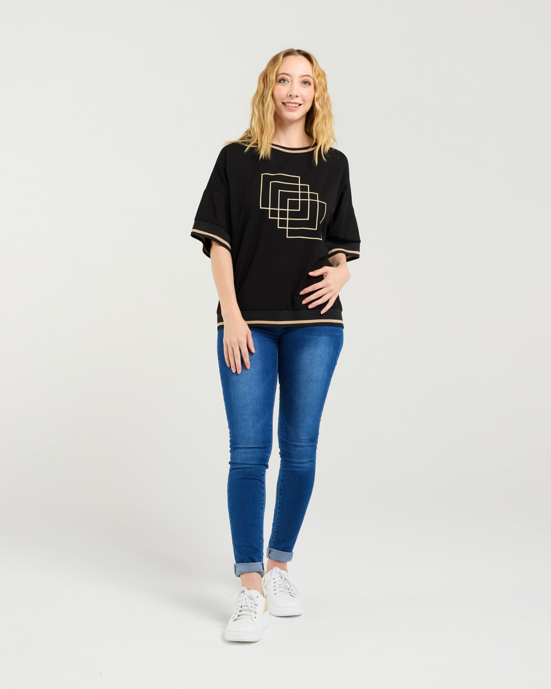 Seduce Black Gemma Tee Top