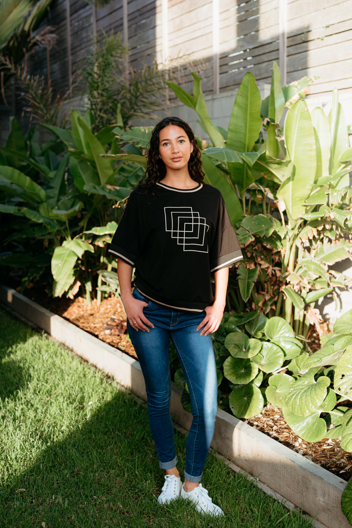 Seduce Black Gemma Tee Top