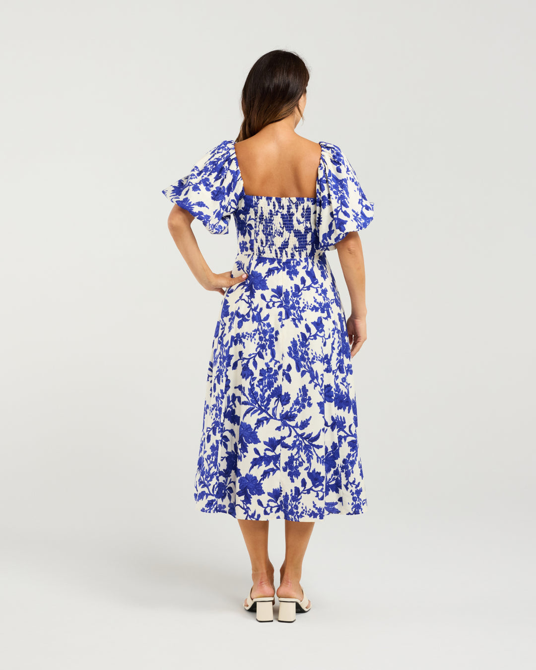 Seduce Cobalt Blossom Gabrielle Dress