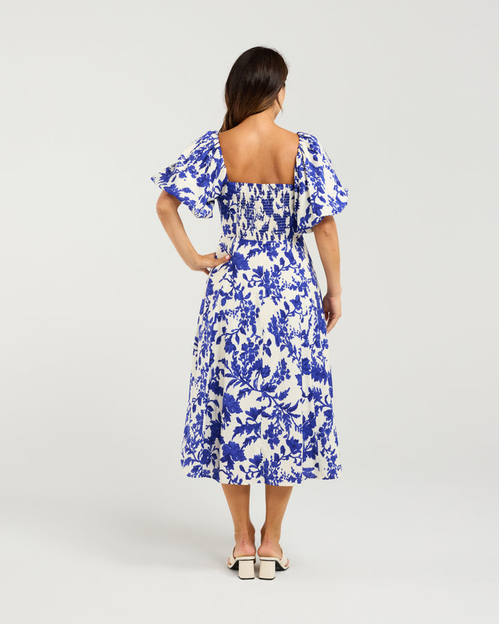Seduce Cobalt Blossom Gabrielle Dress
