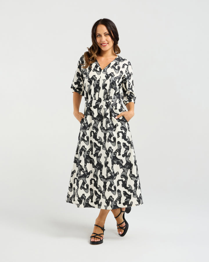 Seduce Abstract Marble Margot Dress