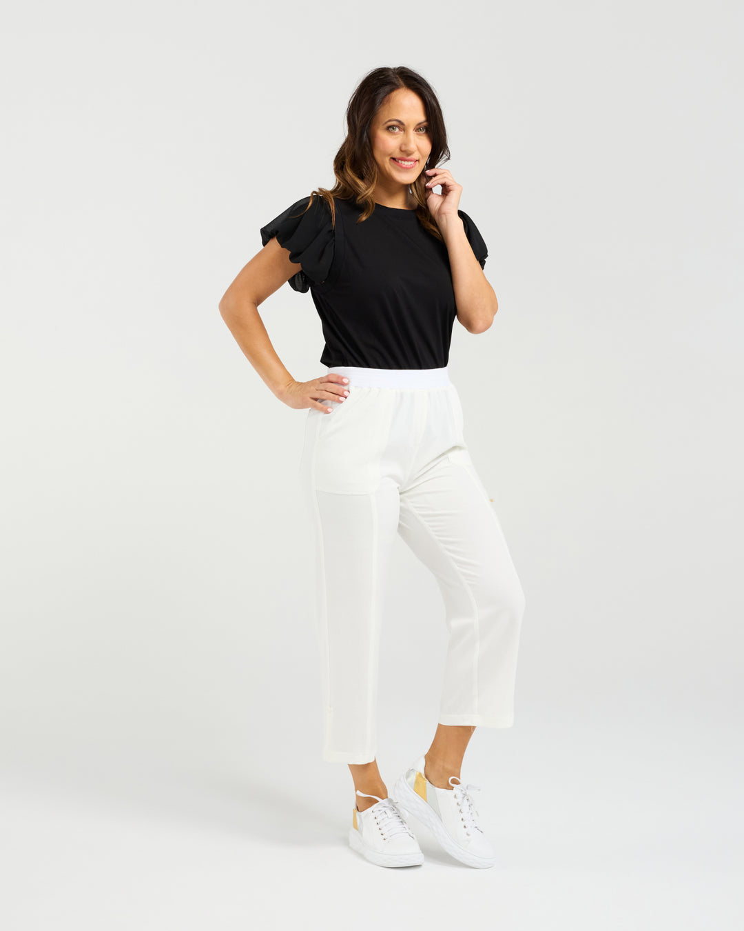 Seduce White Rhea Stretch Pant