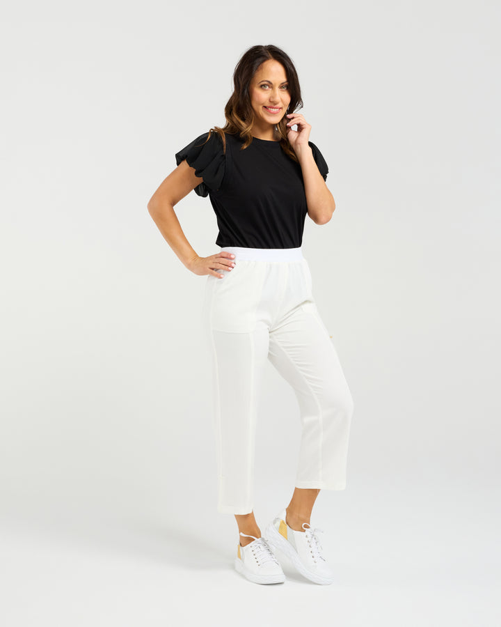 Seduce White Rhea Stretch Pant