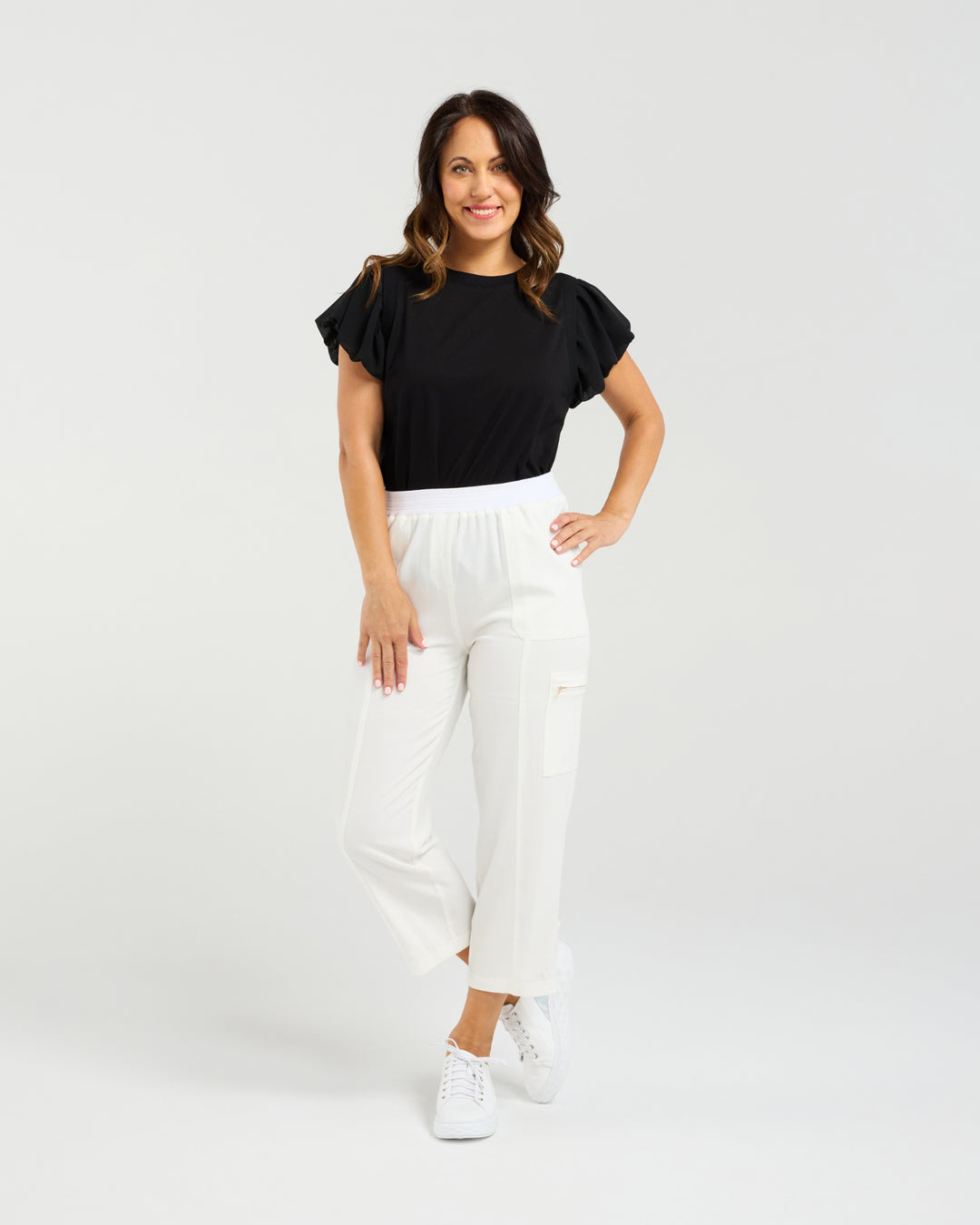 Seduce White Rhea Stretch Pant