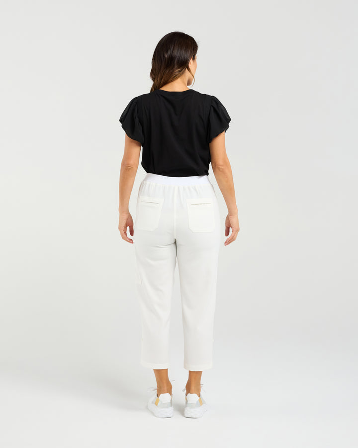 Seduce White Rhea Stretch Pant