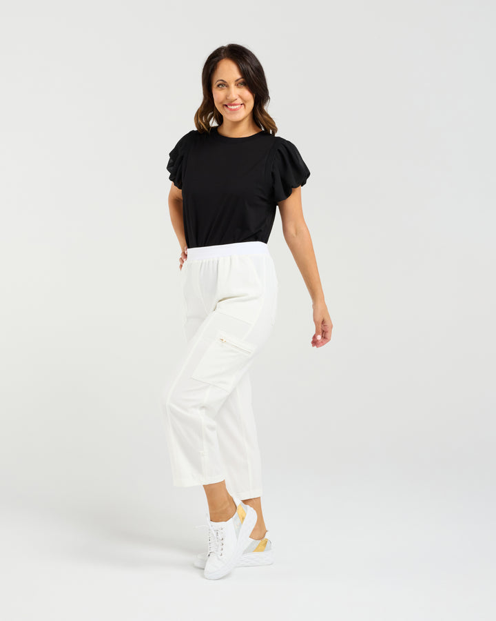Seduce White Rhea Stretch Pant