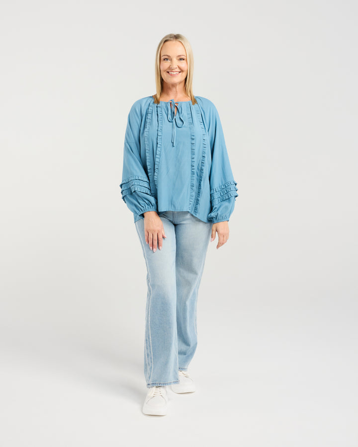 Seduce Blue Josephine Top