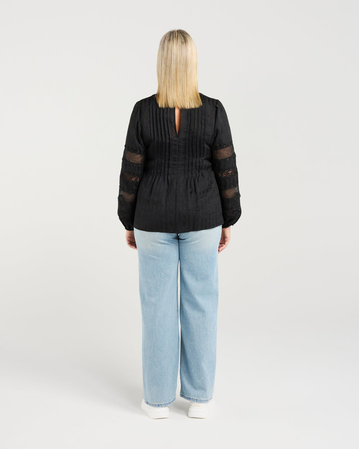 Seduce Black Fatima Top