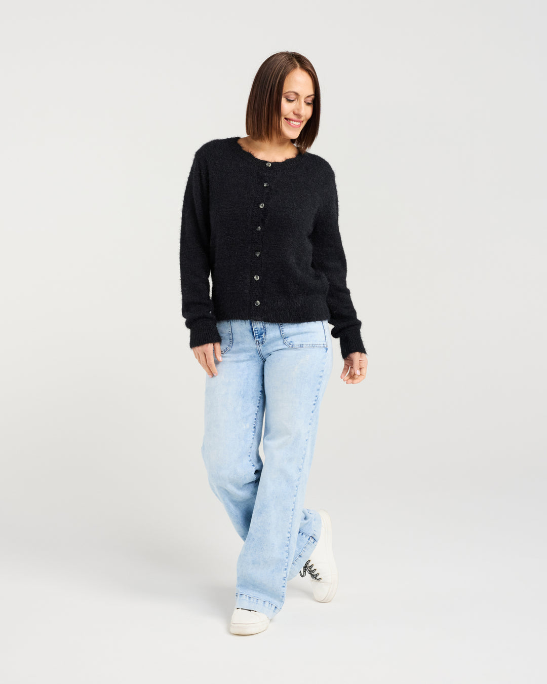 Seduce Black Edith Knit Cardigan