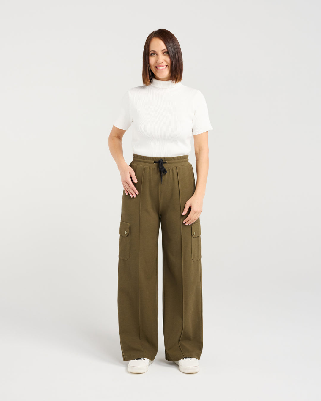 Seduce Khaki Cleo Cargo Pant